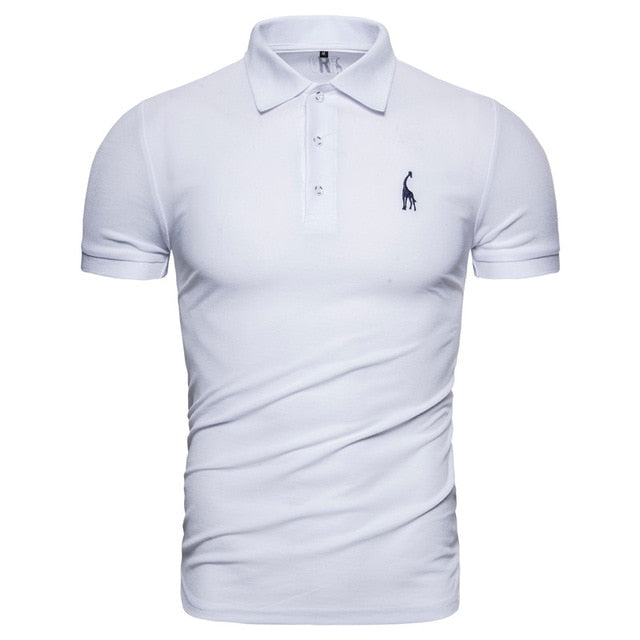 NEGIZBER New Man Polo Shirt Mens Casual Deer Embroidery Cotton Polo shirt Men Short Sleeve High Quantity polo men
