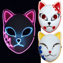 Anime Demon Slayer LED Mask Cosplay Sabito Kamado Makomo Cute Masks Halloween Party Costume Props