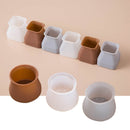 16 unids/lote silla de silicona cubierta de pie de mesa Protector muebles pies redondos/cuadrados antideslizantes tapas de pierna esquina inferior suelo almohadilla de seguridad
