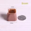 16 unids/lote silla de silicona cubierta de pie de mesa Protector muebles pies redondos/cuadrados antideslizantes tapas de pierna esquina inferior suelo almohadilla de seguridad