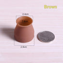 16 unids/lote silla de silicona cubierta de pie de mesa Protector muebles pies redondos/cuadrados antideslizantes tapas de pierna esquina inferior suelo almohadilla de seguridad