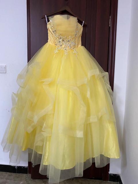 Quinceanera Dresses 2021 The Party Prom Elegant Strapless Ball Gown 5 Colors Formal Homecoming Quinceanera Dress Custom Size F