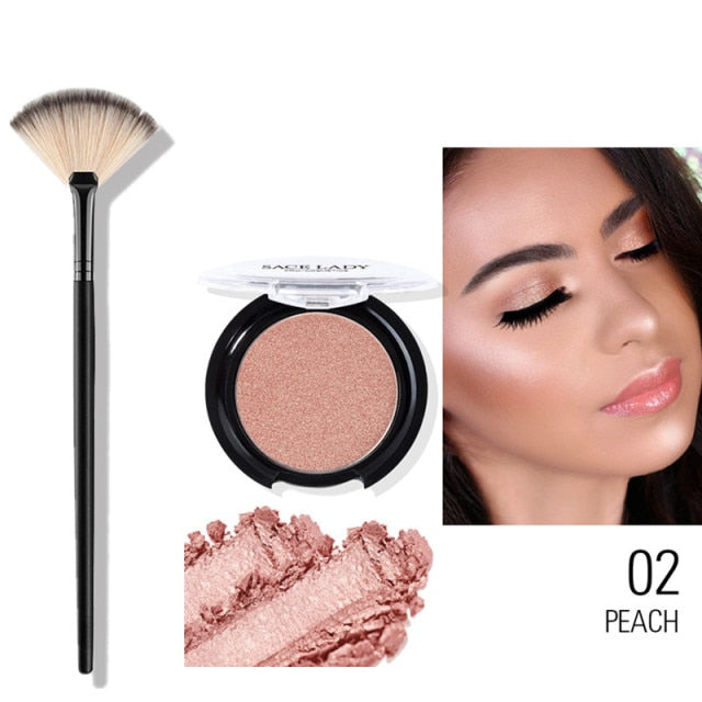 SACE LADY Shimmer Highlighter Palette Makeup Set Brush Face Powder Brushes Professional Make Up Natural Cosmetics Wholesale