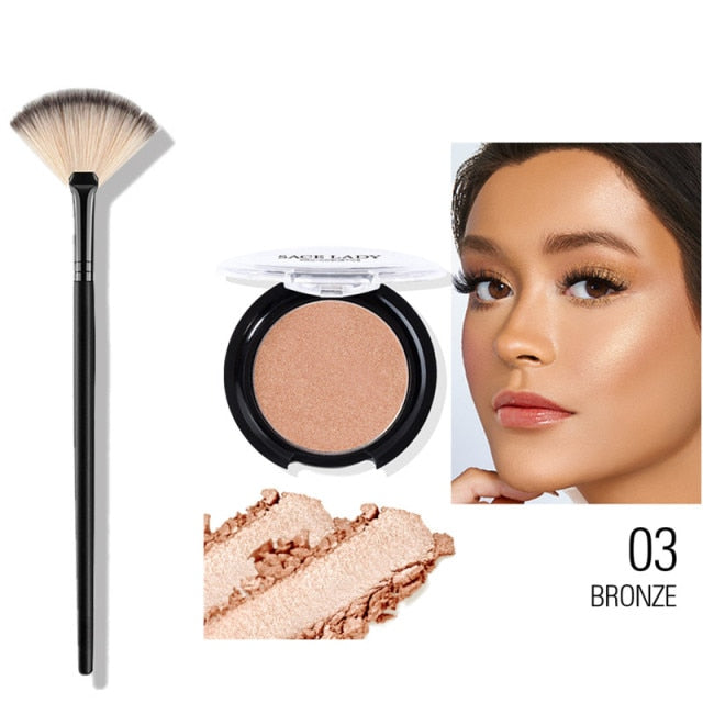 SACE LADY Shimmer Highlighter Palette Makeup Set Brush Face Powder Brushes Professional Make Up Natural Cosmetics Wholesale