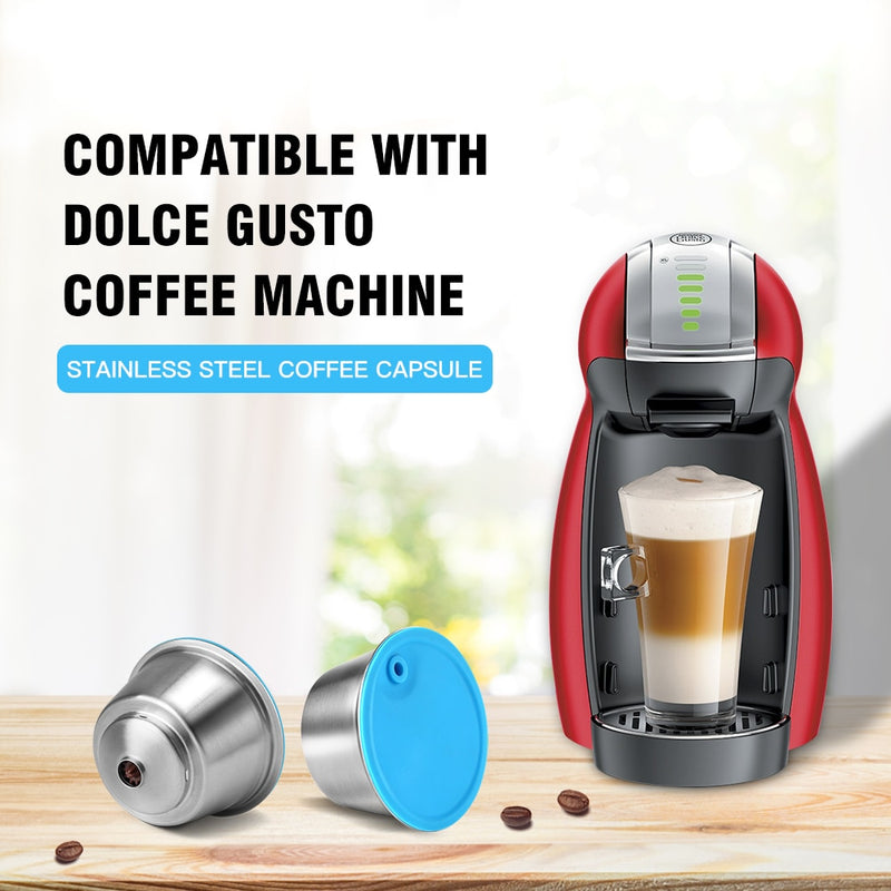 Refillable Coffee Capsule For Dolce Gusto Reusable Stainless Steel Filter Cup For Nescafe Cofee Machine Crema Maker