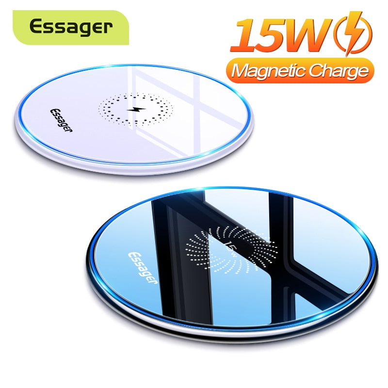 Essager 15W Qi Magnetic Wireless Charger für iPhone 12 11 Pro Xs Max X Induction Fast Wireless Charging Pad für Samsung Xiaomi
