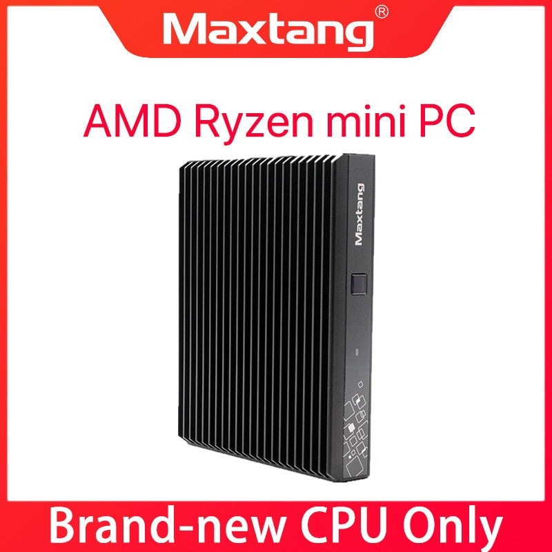Mini-PC Ryzen 5 2500U 3500U Desktop-Computer Windows 10, Gaming-PC Dual DDR4 HDMI USB-C WiFi Bluetooth, 4K Nvme SSD Lüfterloser PC