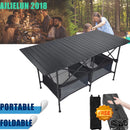 Folding Camping Table Outdoor BBQ  Backpacking Aluminum Alloy Portable Durable Barbecue Desk Furniture Computer Bed  Lightweight