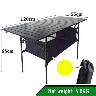 Folding Camping Table Outdoor BBQ  Backpacking Aluminum Alloy Portable Durable Barbecue Desk Furniture Computer Bed  Lightweight