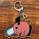 Anime Chainsaw Man Pochita Keychain Cartoon Props Unisex Acrylic Keyring Pendant