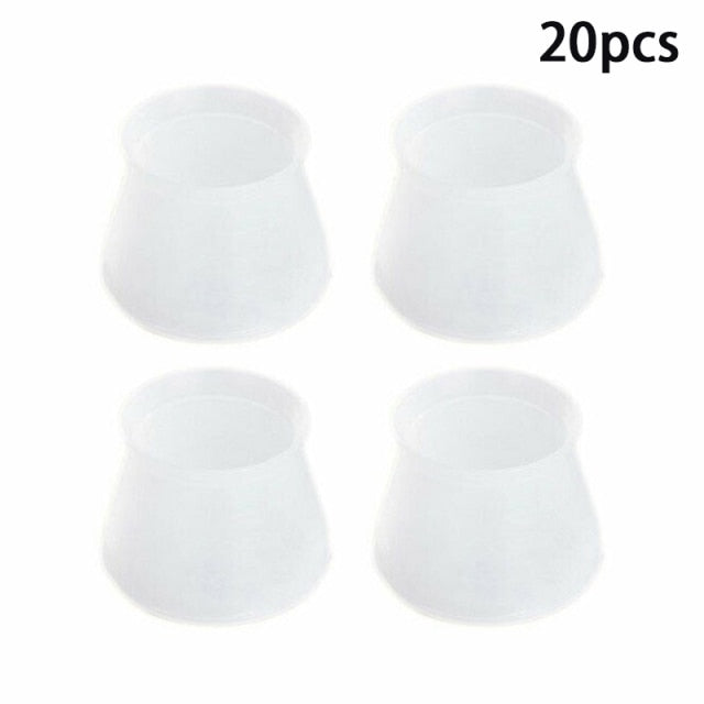 20pcs PVC Furniture Leg Protection Cover Table Feet Pad Floor Protector For  Chair Leg Floor Protection Anti-slip Table Legs