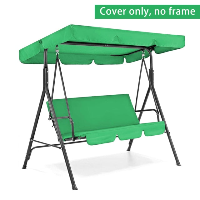 3 Seat Swing Canopies Seat Cushion Cover Set Patio Swing Chair Hammock Replacement Waterproof Garden swing cover set