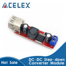 DC 6V-40V To 5V 3A Double USB Charge DC-DC Step-down Converter Module For Vehicle Charger LM2596 Dual USB
