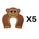 5 unids/lote de protección de seguridad para bebés, Tope de seguridad para puerta de animales bonitos, cerradura de tarjeta para bebés, Protector de dedos para el cuidado de recién nacidos