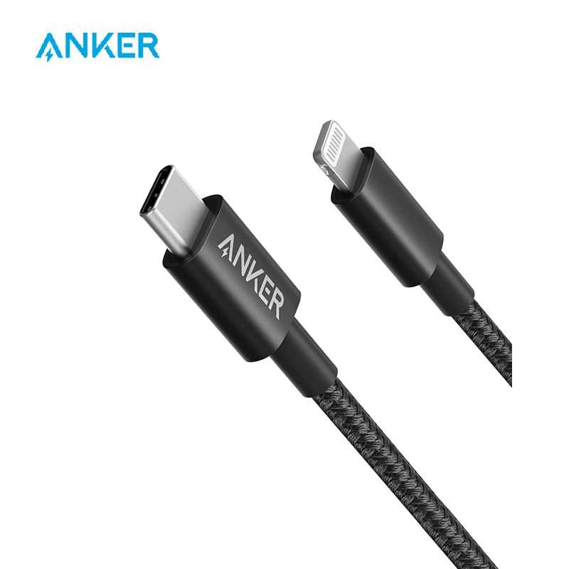 USB C to Lightning Cable, Anker Nylon USB-C to Lightning Charging Cord for iPhone 11 Pro/X/XS/XR / 8 Plus/AirPods Pro 3.3ft