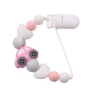 Baby Boy Girl Pacifier Holder Chain Food Grade Chew Silicone Beads Bling Bling Infant Pacifier Clip