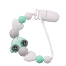 Baby Boy Girl Pacifier Holder Chain Food Grade Chew Silicone Beads Bling Bling Infant Pacifier Clip