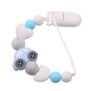 Baby Boy Girl Pacifier Holder Chain Food Grade Chew Silicone Beads Bling Bling Infant Pacifier Clip