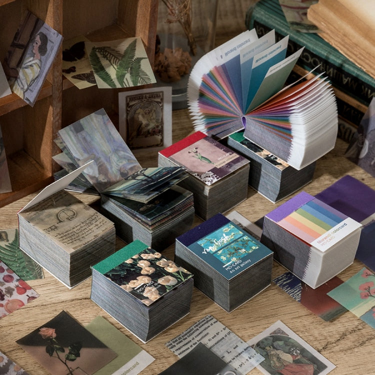 366 Uds. De Van Gogh, tarjeta de papel kraft multiestilo de color, álbum diario decorativo, álbum de recortes DIY, material de mantequilla, papel retro LOMO