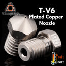 Trianglelab T-V6 Plated Copper Nozzle Durable Non-stick High Performance For 3D Printers  M6 Thread For E3D V6 Dragon Hotend