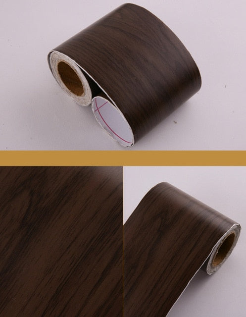 5M/10M PVC Wasserdicht Taillenlinie Holz Marmor Selbstklebende Sockelleiste Tapete Wohnzimmer Dekor Vinyl Bordüre Wandaufkleber