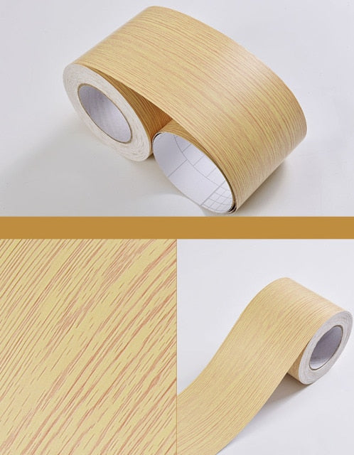 Línea de cintura impermeable de PVC de 5M/10M, línea de rodapié autoadhesiva de mármol y madera, papel tapiz, decoración para sala de estar, pegatinas de pared con borde de vinilo