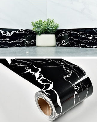 5M/10M PVC Waterproof Waist Line Wood Marble Self Adhesive Skirting Line Wallpaper Living Room Decor Vinyl Border Wall Stickers