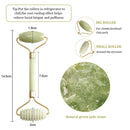 Masajeador de rodillos de Jade para rodillo facial Gua Sha, masajeador de cara de piedra de Jade, belleza, Estiramiento Facial fino, herramientas para el cuidado de la piel Facial antiarrugas