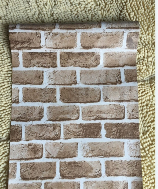 10M Living Room Kitchen Bathroom Waterproof Wall Sticker Home Decor Removable Vinyl PVC Brick Stone Self Adhesive Wallpaper