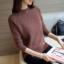 2021 Women Sweaters And Pullovers Autumn Winter Long Sleeve Pull Femme Solid Pullover Female Casual Short Knitted Sweater W1629