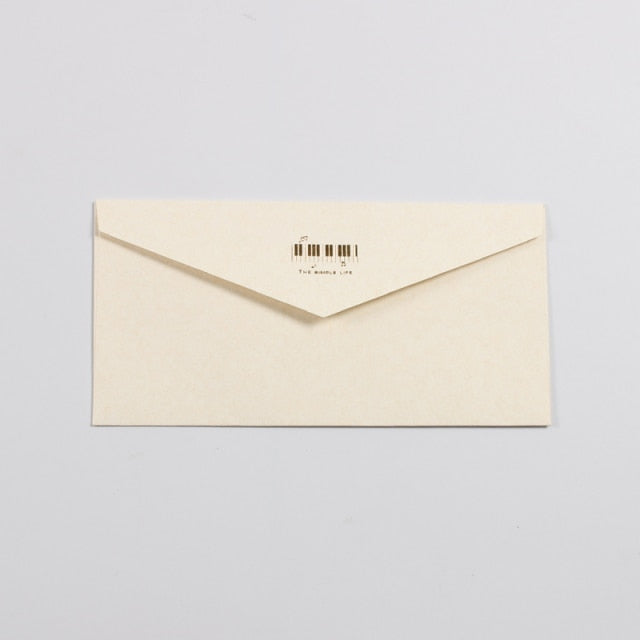 5pcs/lot Vintage Gold Envelopes for Invitations Kraft Paper Gift Card Window Envelope Wedding Letter Set Mailer Stationery