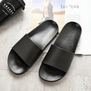 Summer Home Men Slippers Simple Black White Lovers Shoes Non-slip Bathroom Slides Flip Flops Indoor Women Platform Slippers