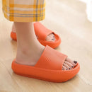 Summer Home Men Slippers Simple Black White Lovers Shoes Non-slip Bathroom Slides Flip Flops Indoor Women Platform Slippers