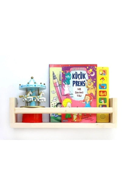 Kinder Bücherregal Bücherregal Montessori 50 cm 3 TEILE/SATZ Hochwertige Kinderzimmer Bibliothek Möbel Holz unlackiert Natur Baby