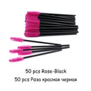 Disposable Eyelash Brush 25/50 Pcs Crystal Eye Brush Diamond Handle Mini Mascara Wands Brush Eyelash Extension Makeup Brush Set