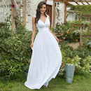 Royal Blue Bridesmaid Dress Plus Size Ever Pretty A Line V Neck Chiffon Elegant Pink Long Dress For Wedding Party For Woman 2021