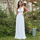 Royal Blue Bridesmaid Dress Plus Size Ever Pretty A Line V Neck Chiffon Elegant Pink Long Dress For Wedding Party For Woman 2021