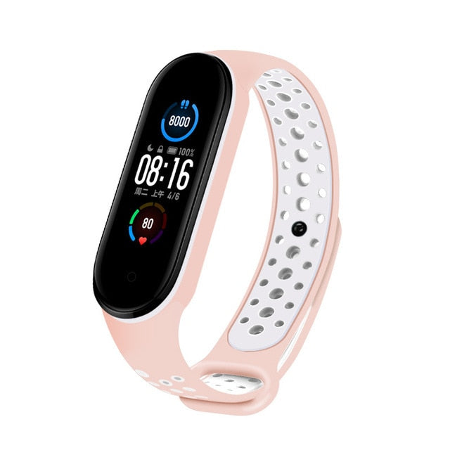 Strap For Xiaomi Mi Band 4 3 5 6 watch band Creative graffiti style Silicone bracelet replacement For XiaoMi band 4 5 Wristband