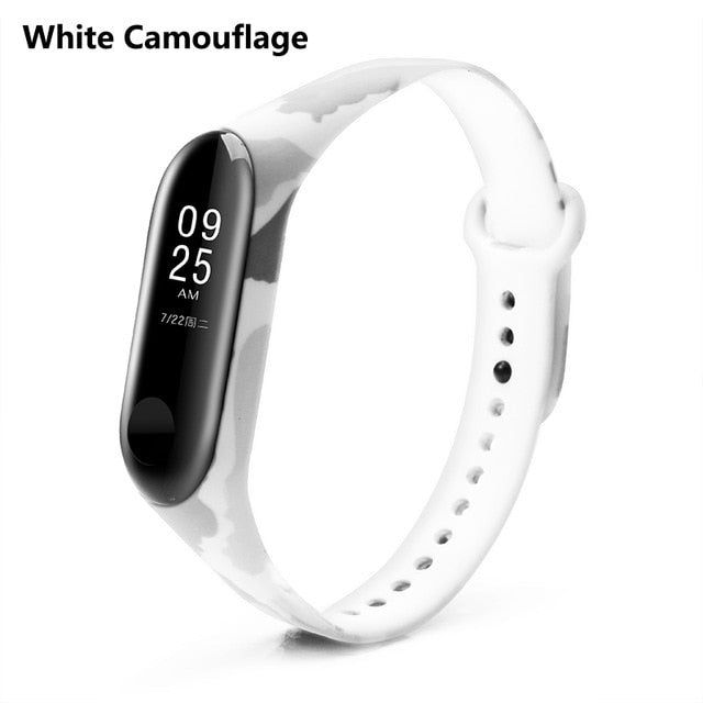 Strap For Xiaomi Mi Band 4 3 5 6 watch band Creative graffiti style Silicone bracelet replacement For XiaoMi band 4 5 Wristband