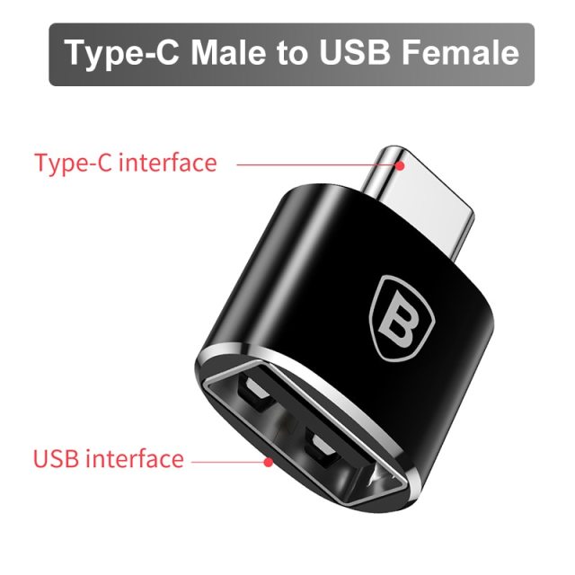 Baseus USB C Adapter OTG Type C to USB  Adapter Type-C OTG Adapter Cable For Macbook Pro Air Samsung S20 S10 USB OTG