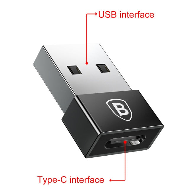 Baseus USB C Adaptador OTG Tipo C a USB Adaptador Tipo-C Cable adaptador OTG para Macbook Pro Air Samsung S20 S10 USB OTG