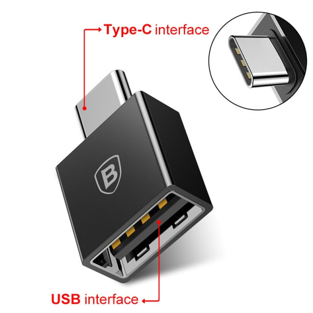 Baseus USB C Adapter OTG Typ C auf USB Adapter Typ C OTG Adapterkabel für MacBook Pro Air Samsung S20 S10 USB OTG