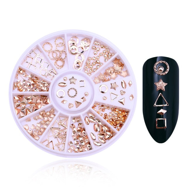 Gemischte Farbe Chamäleon Pailletten Nagel Strass Kleine Kristall Unregelmäßige Perlen 3D Nail Art Dekoration In Rad Zubehör
