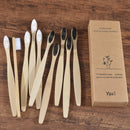 10PCS Colorful Toothbrush Natural Bamboo Tooth Brush Set Soft Bristle Charcoal Teeth Eco Bamboo Toothbrushes Dental Oral Care