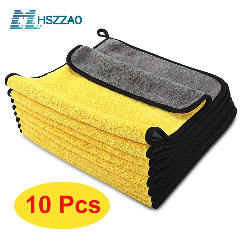 3/5/10 pcs Extra Soft Car Wash Microfiber Towel Car Cleaning Drying Cloth Car Care Cloth Detailing Car WashTowel Never Scrat