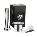 Cápsula de café de acero inoxidable ICafilas SVIP para Nespresso reutilizable Inox recargable Crema Espress cápsulas de filtro reutilizables