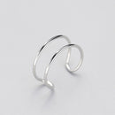 Simple Fashion Silver Color Feather Dolphin Adjustable Ring Exquisite Jewelry Ring For Women Party Wedding Engagement Gift