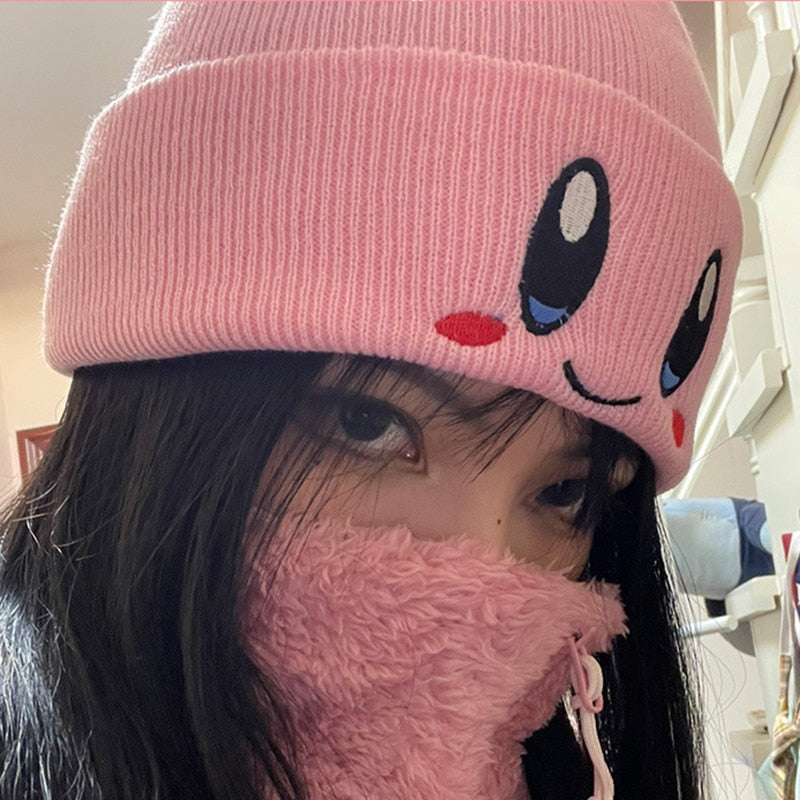 Anime Cartoon Cute Face Eyes Hat Cosplay Keep Warm Strickmütze Unisex Erwachsene Kinder Cap Hip Hop Herbst Winter Geschenk