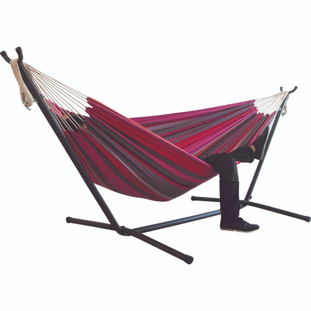 Two-person Hammock Camping Thicken Swinging Chair Outdoor Hanging Bed Canvas Rocking Chair Not With Hammock Stand 200*150cm
