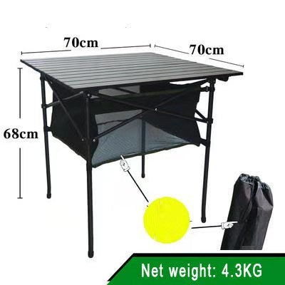 Outdoor Folding Table Chair   Camping Aluminium Alloy Picnic Table Waterproof Durable Folding Table Desk For 140*70*70CM